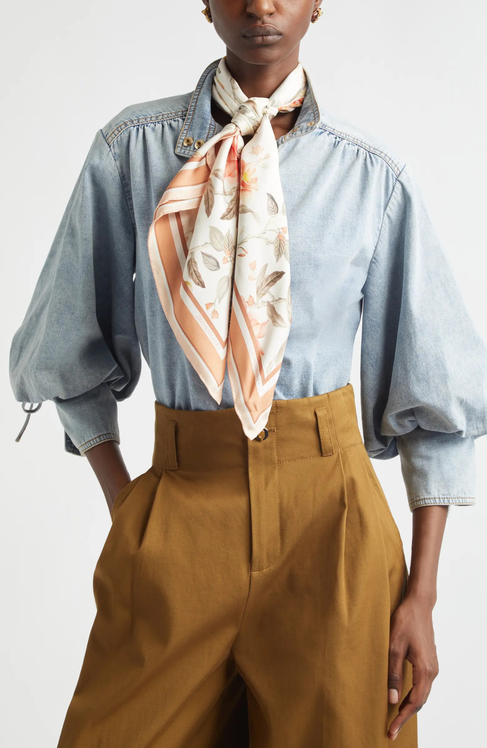 Floral Print Silk Square Scarf | Nordstrom