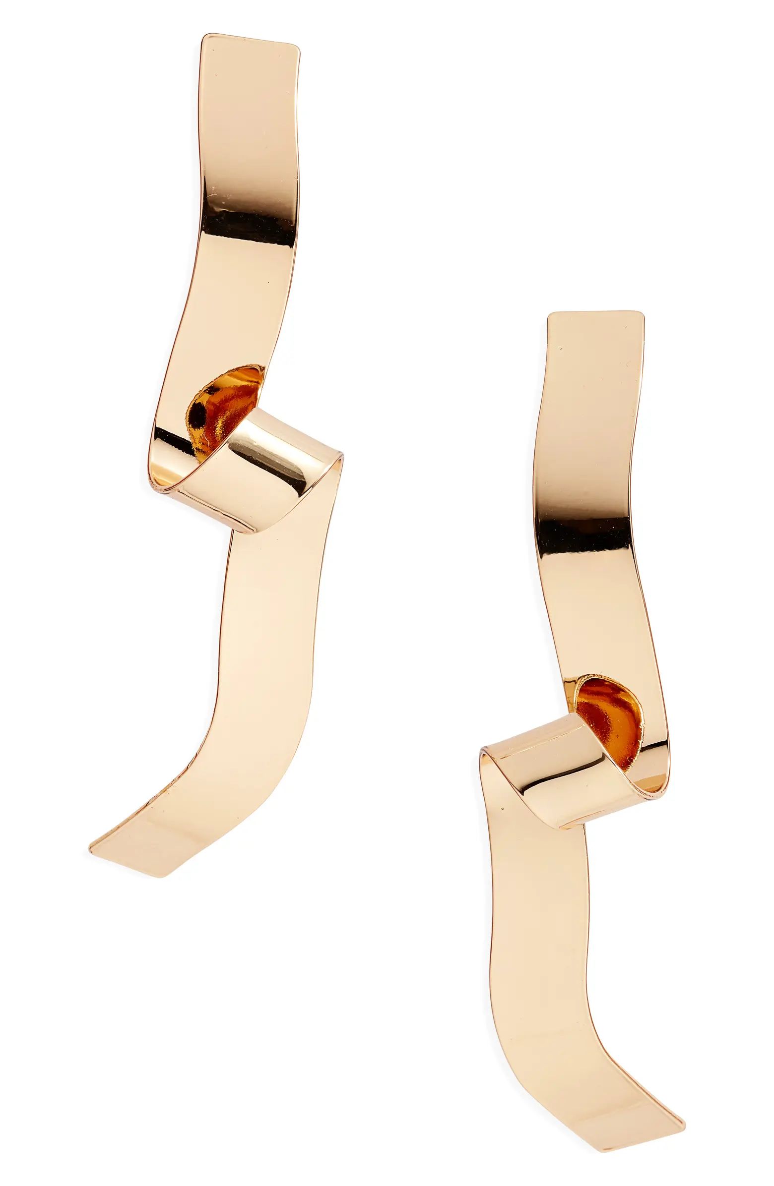 Open Edit Twisted Ribbon Drop Earrings | Nordstrom | Nordstrom