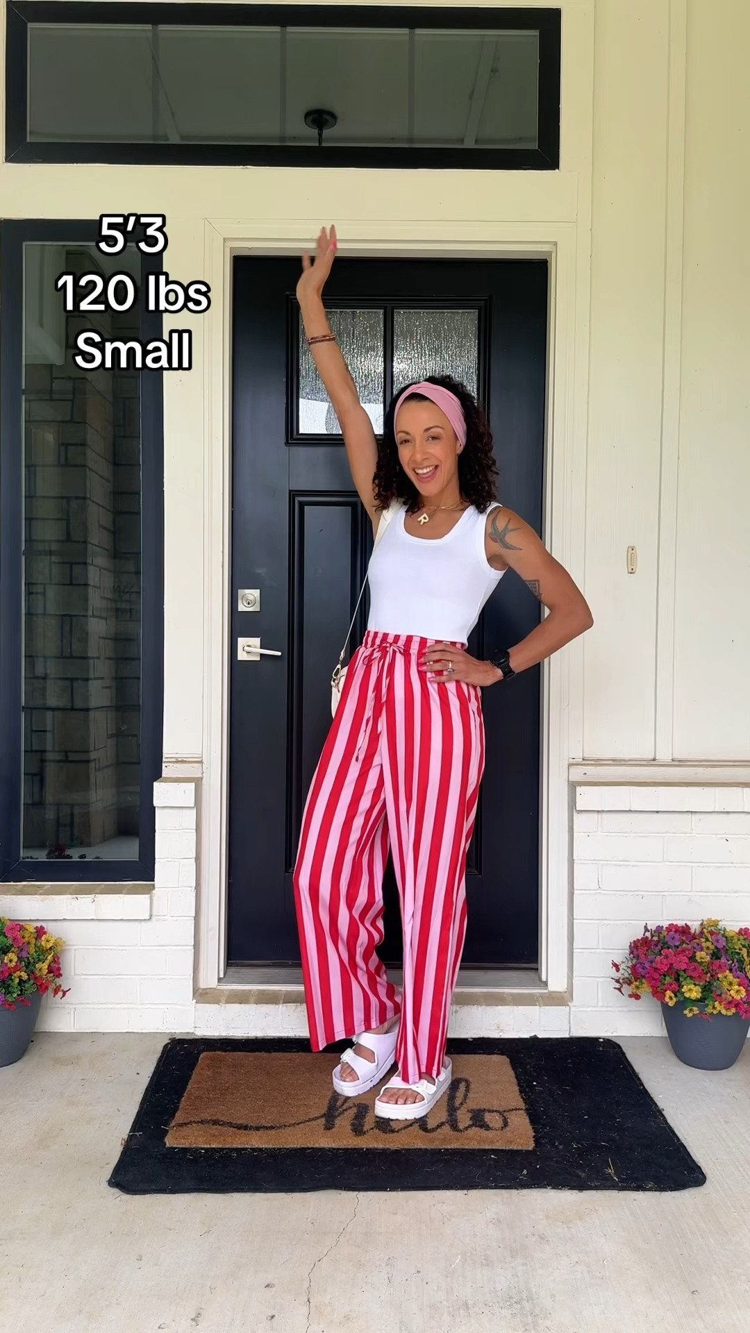 Obsessed with this summer outfit and it’s all from Amazon! I’m 5’3, 120 lbs wearing a size small in both the ribbed square-neck tank and the striped wide-leg pants — and the fit is chef’s kiss. The pants are flowy, fun, and have the best high-waist tie detail. Paired with platform sandals to dress it up just enough. Total look is under $40 and delivers tomorrow with Prime. Linking everything below! 🩷🛒

#LTKootd #LTKgrwm #LTKOver40