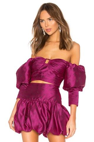 MAJORELLE Charleston Top in Fuchsia Pink from Revolve.com | Revolve Clothing (Global)