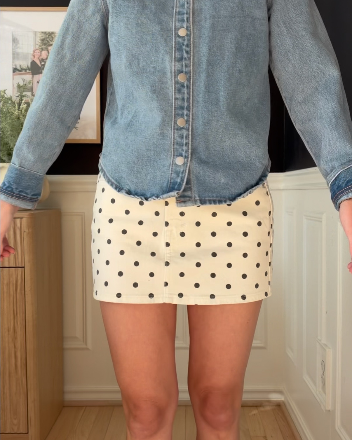 Target polka dot mini skirt.  Wearing size 2  

#LTKspringtrends #LTKPetite #LTKspring