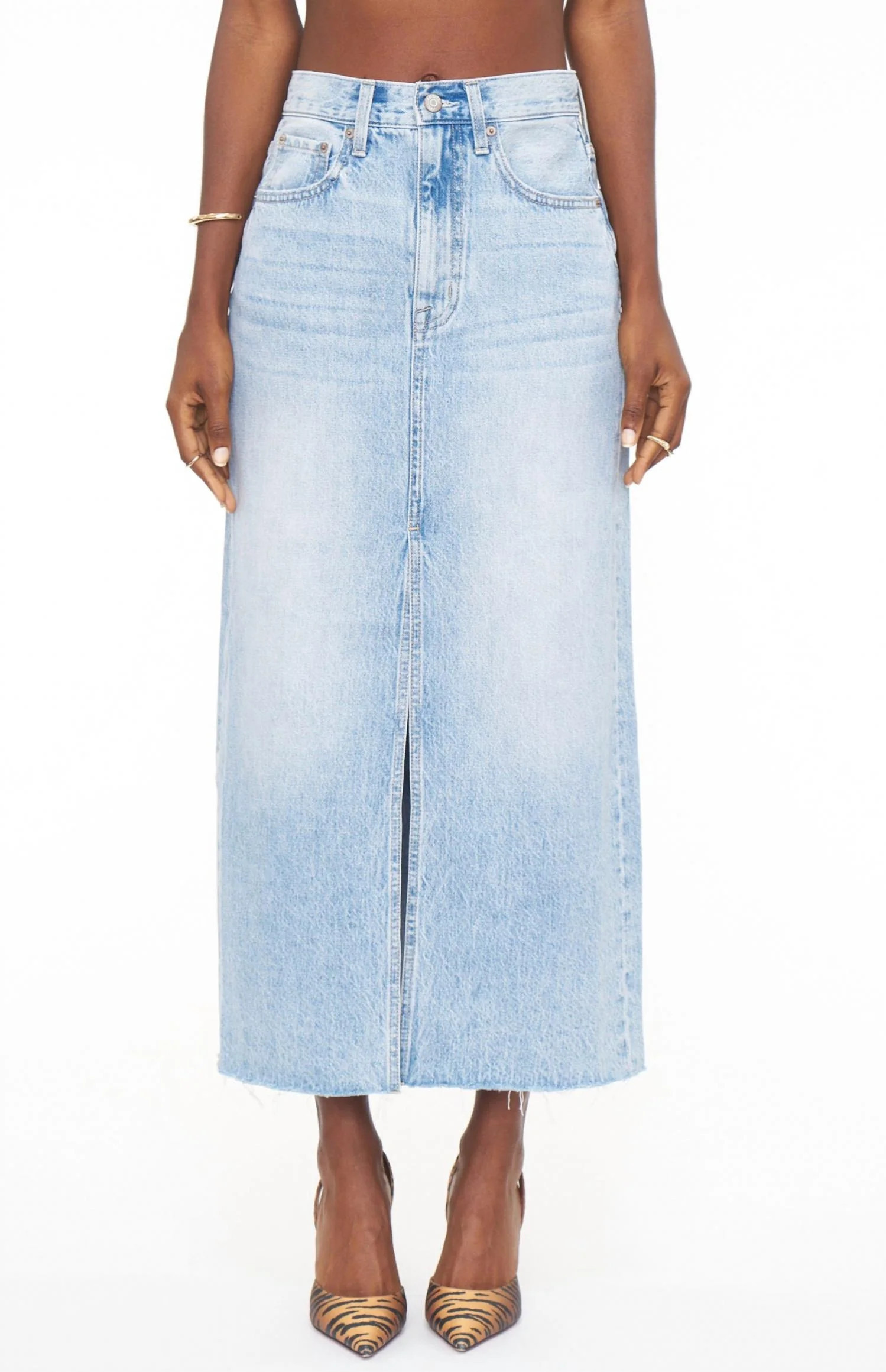 Alice Denim Midi Skirt In Brooklyn | Shop Simon