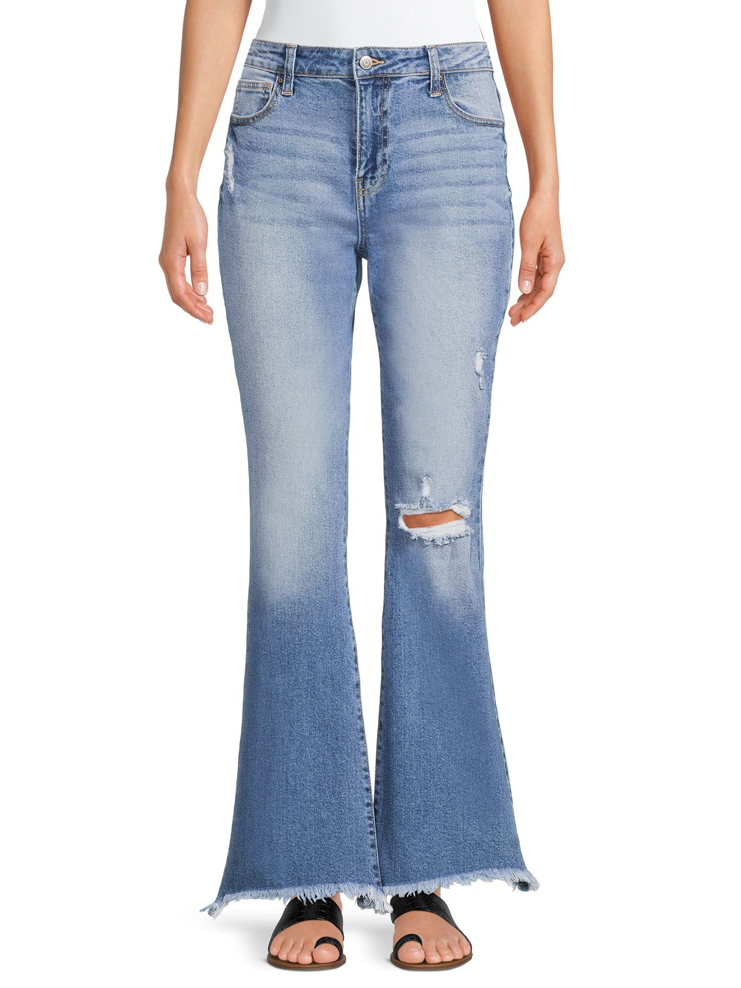 No Boundaries Juniors Flare Jeans | Walmart (US)