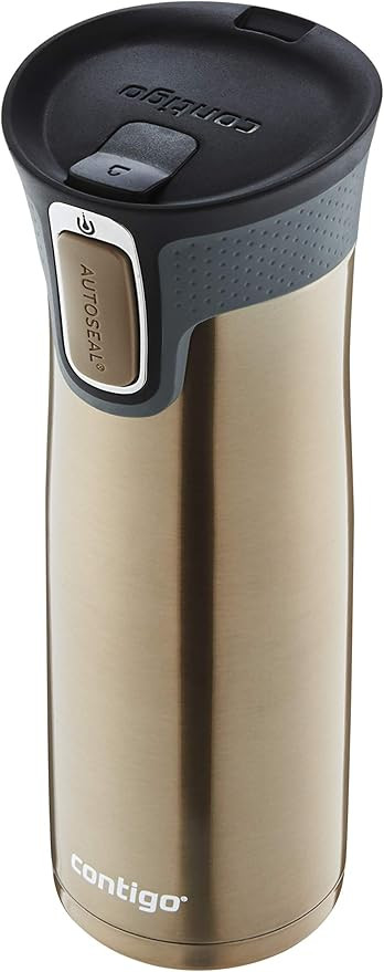 Contigo AUTOSEAL West Loop Vaccuum-Insulated Stainless Steel Travel Mug, 20 oz, Latte | Amazon (US)