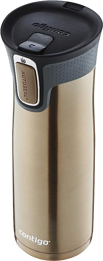 Contigo AUTOSEAL West Loop Vaccuum-Insulated Stainless Steel Travel Mug, 20 oz, Latte | Amazon (US)