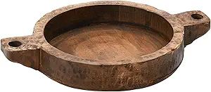 Creative Co-Op Hand-Carved Mango Wood Handles Bowl, Espresso | Amazon (US)