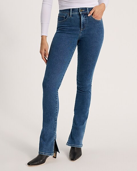 Mid Rise Medium Wash Hyper Sculpt Skyscraper Jeans | Express