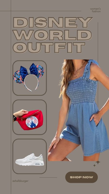 4th of July outfit
Disney World outfit for the 4th of July

Adjustable romper with pockets
USA Disney mouse ears
Patriotic fireworks Disney World Fanny pack
White Nike air max sneakers on sale

#LTKShoeCrush #LTKTravel #LTKSummerSales