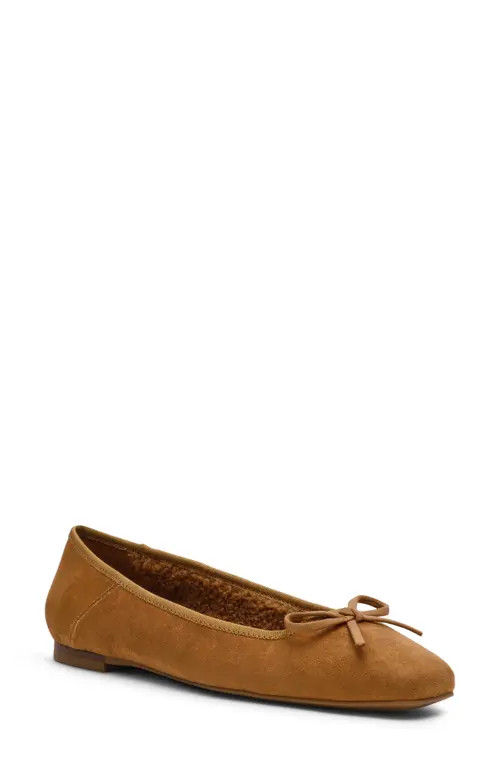 Anne Klein Ballet Flat in Tan Suede at Nordstrom, Size 9.5 | Nordstrom