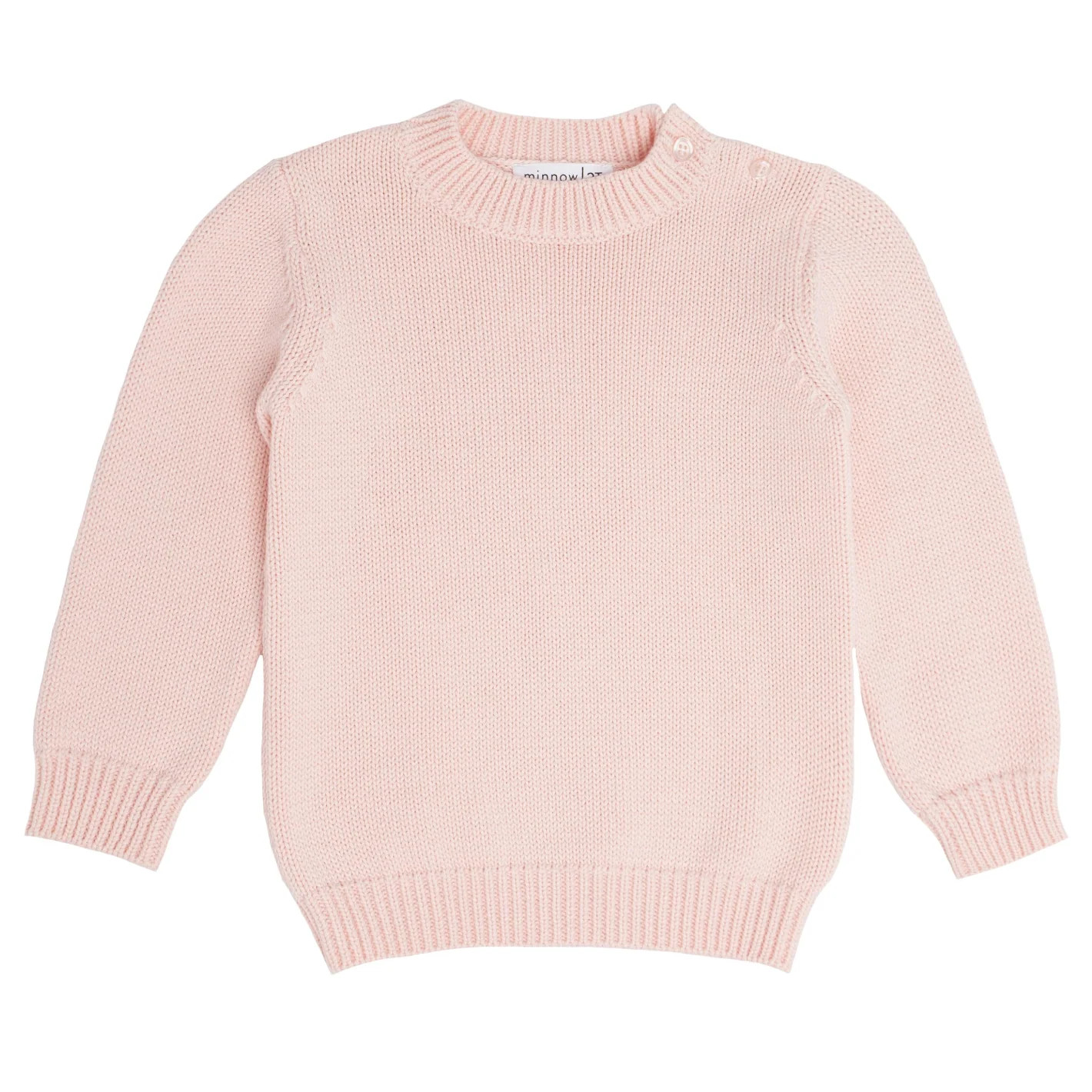 unisex soft pink knit sweater | Minnow