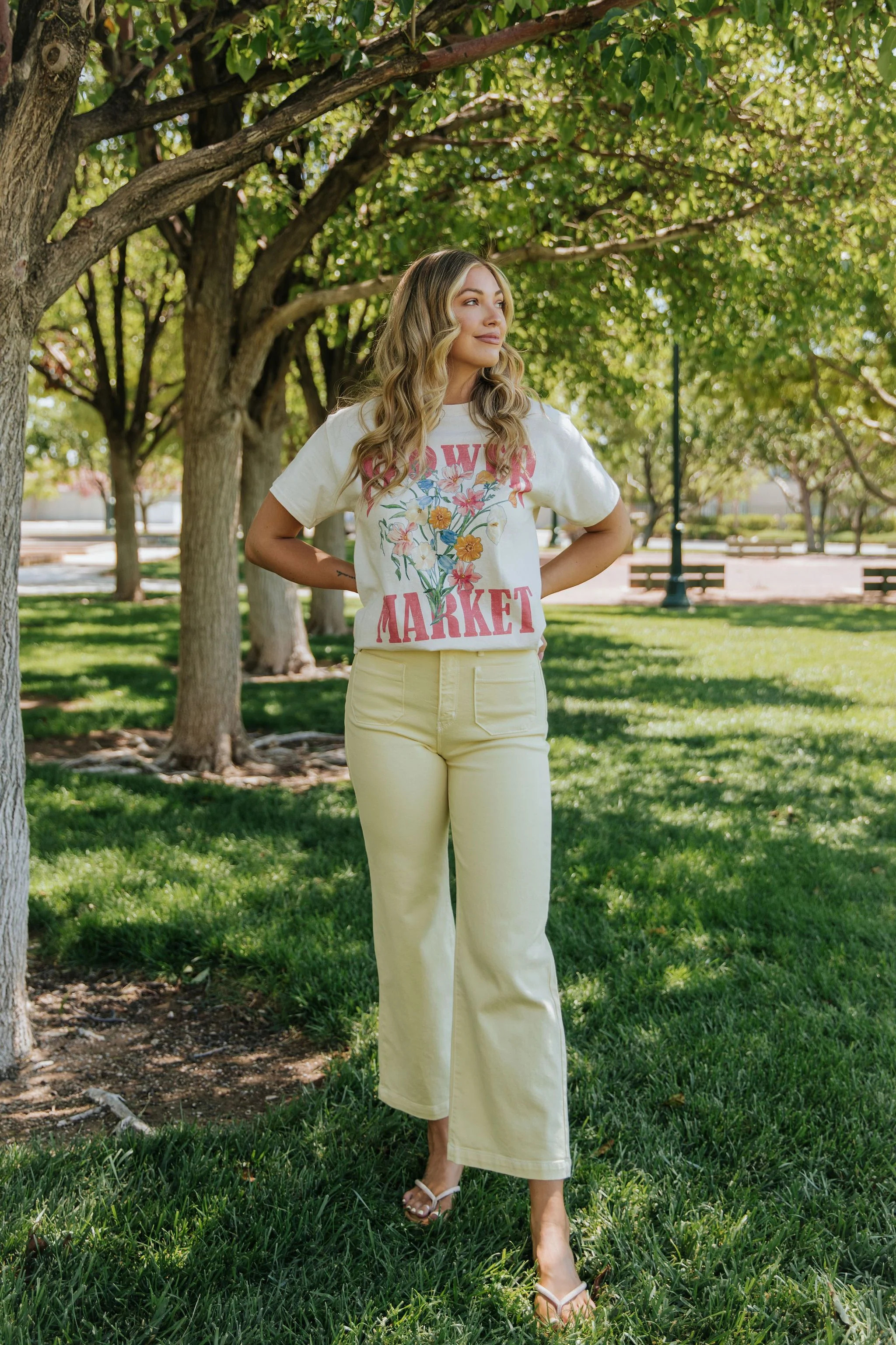 JBD WIDE LEG JEANS IN SUNSHINE | Pink Desert