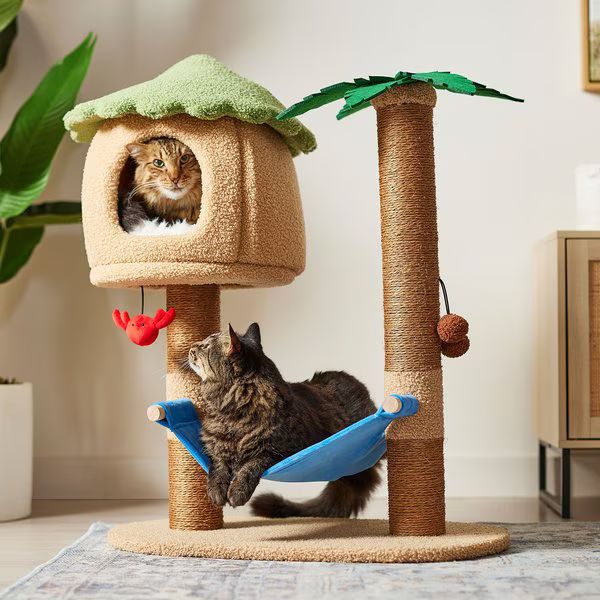 Frisco Tiki Hut 31" Cat Tree & Condo | Chewy.com