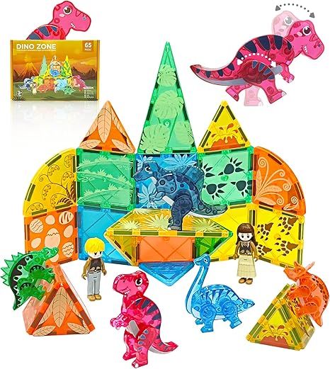 Magnetic Tiles Dinosaurs Magnet Building Blocks Toys for Kids Ages 3-5 4-8 8-12 Creative Animals ... | Amazon (US)