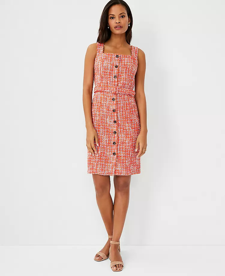 Tweed Button Sheath Dress | Ann Taylor | Ann Taylor (US)