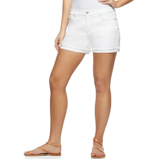 Sofia Jeans By Sofia Vergara Lila Mid Rise Destructed Jean Shorts | Walmart (US)