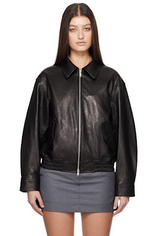 Dunst - Black Lambskin Leather Jacket | SSENSE