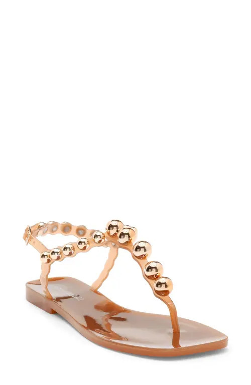 Jeffrey Campbell Plated Embellished Sandal in Caramel Gold at Nordstrom, Size 6 | Nordstrom