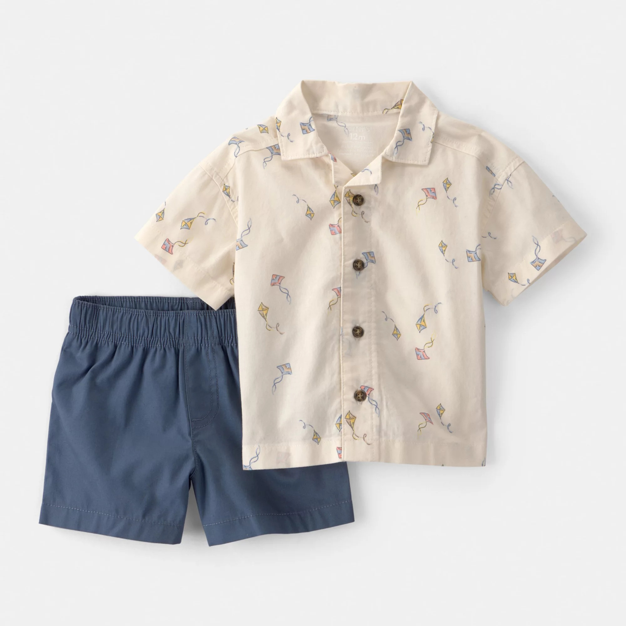 Baby Boy Carter's 2-Piece Kite Button-Down Shirt & Short Set | Kohl's