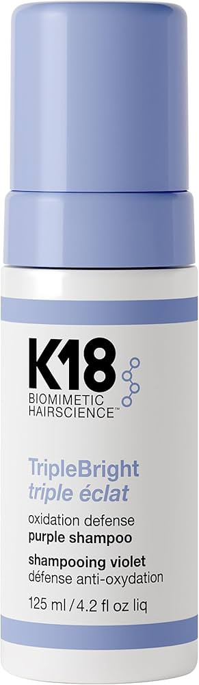K18 TripleBright Oxidation Defense Purple Shampoo - Non-Staining Blonde Shampoo Removes + Helps P... | Amazon (US)
