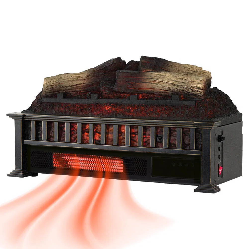 Country Living Infrared Electric Log Set Heater - Faux Logs Insert with Flickering Flames | Birch Lane