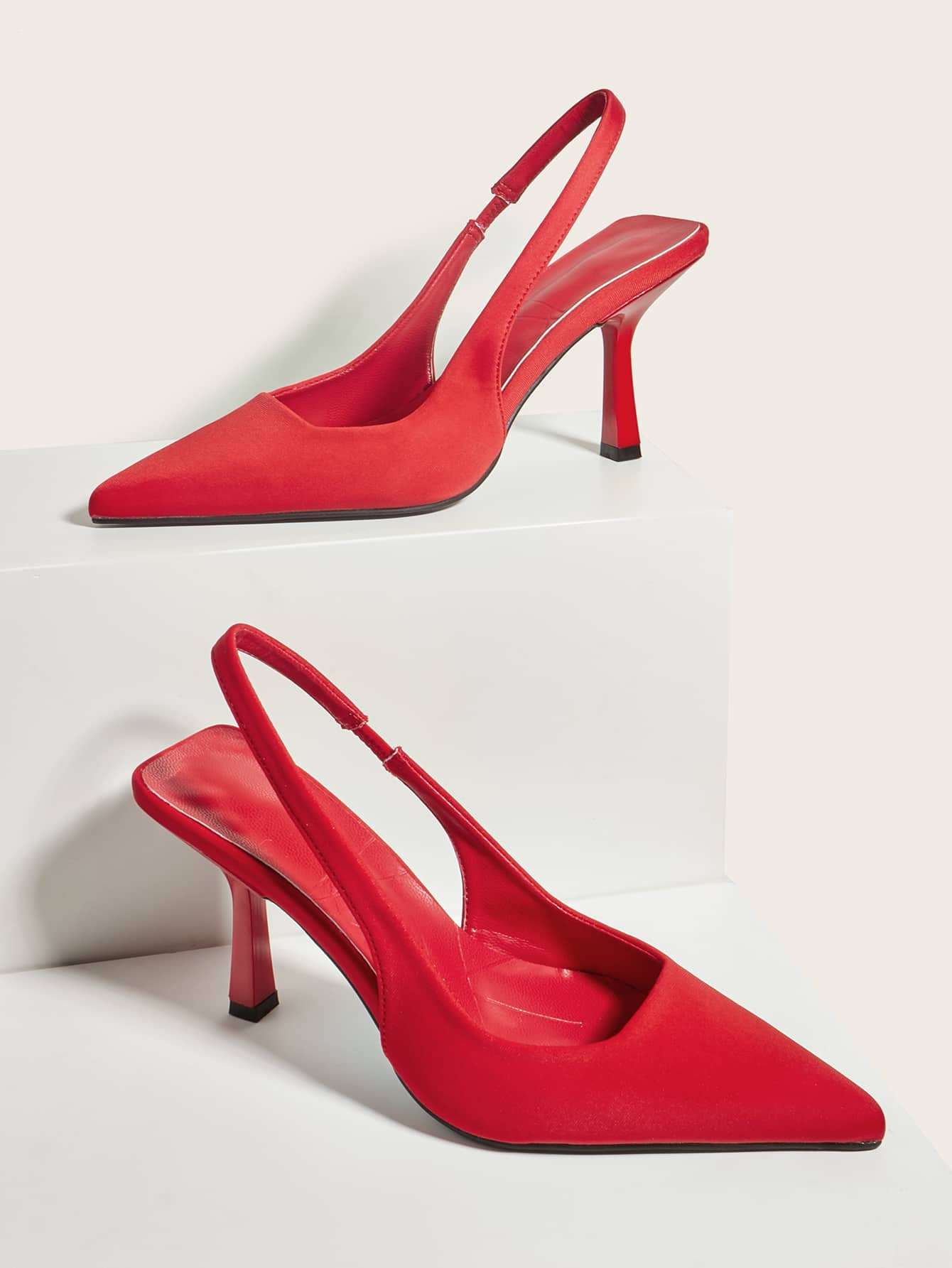 Minimalist Stiletto Heeled Slingback Pumps | SHEIN
