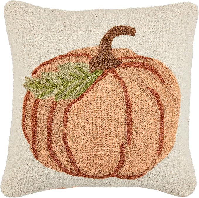 Mud Pie Pumpkin Wool Pillow, Square, 18" x 18" | Amazon (US)