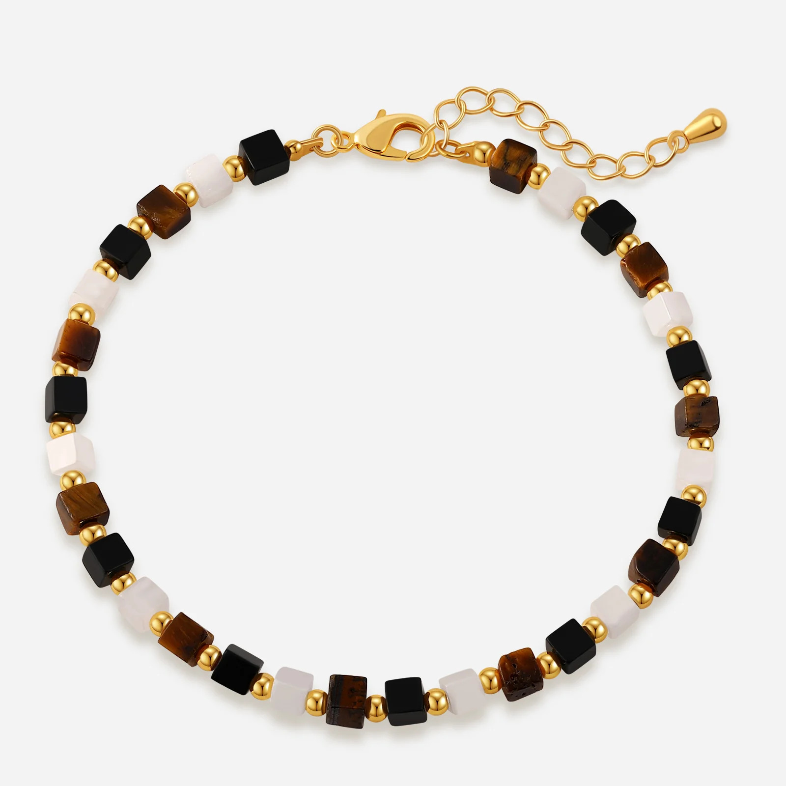 「Marble」Natural Square Gemstone Bracelet | Suihe Jewelry