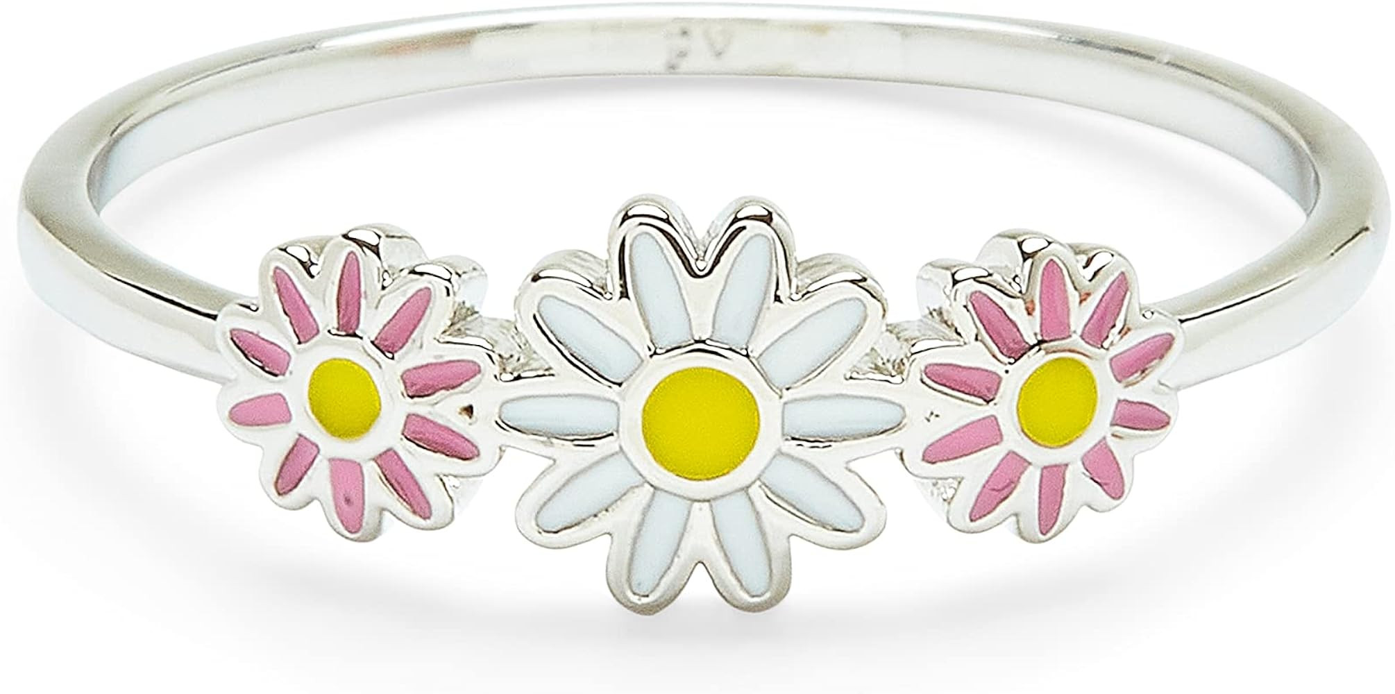Pura Vida Silver Disney Daisy Duck Enamel Ring - Brass Base Band, Rhodium Plating | Amazon (US)