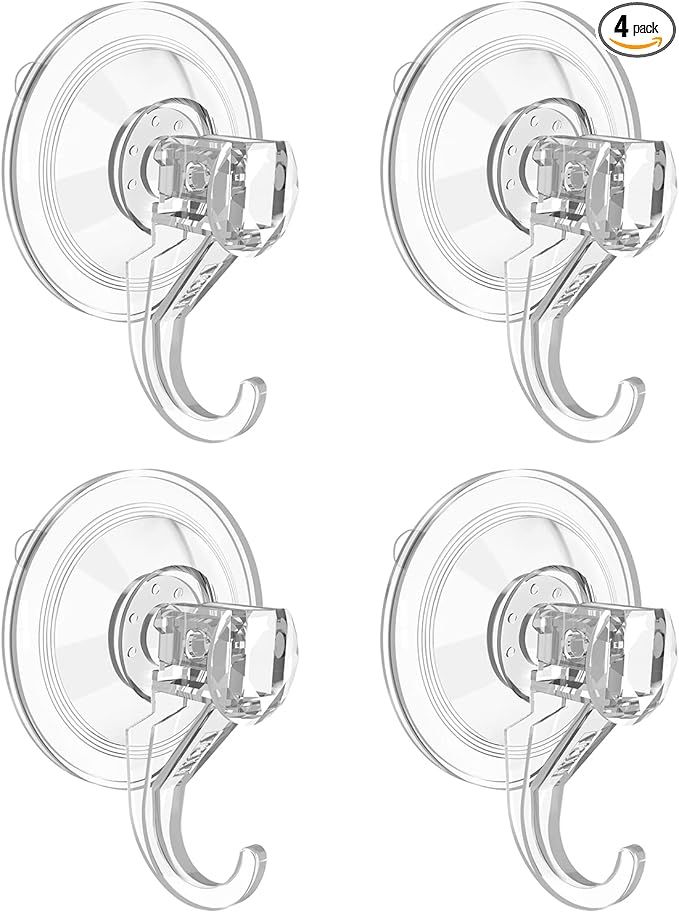 VIS'V Wreath Hanger, Large Clear Heavy Duty Suction Cup Wreath Hooks 22 LB Removable Strong Windo... | Amazon (US)