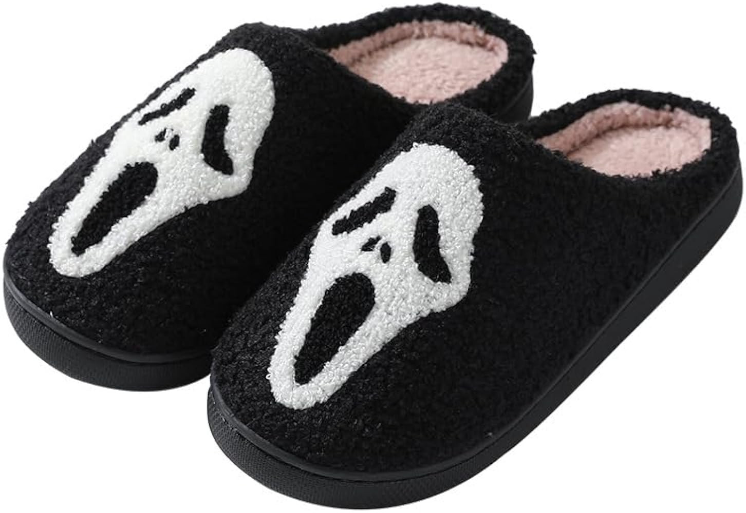 KZQTHH Halloween Skull Slippers Plush Warm Winter Cotton Slippers Couples Indoor Outdoor House Sl... | Amazon (US)