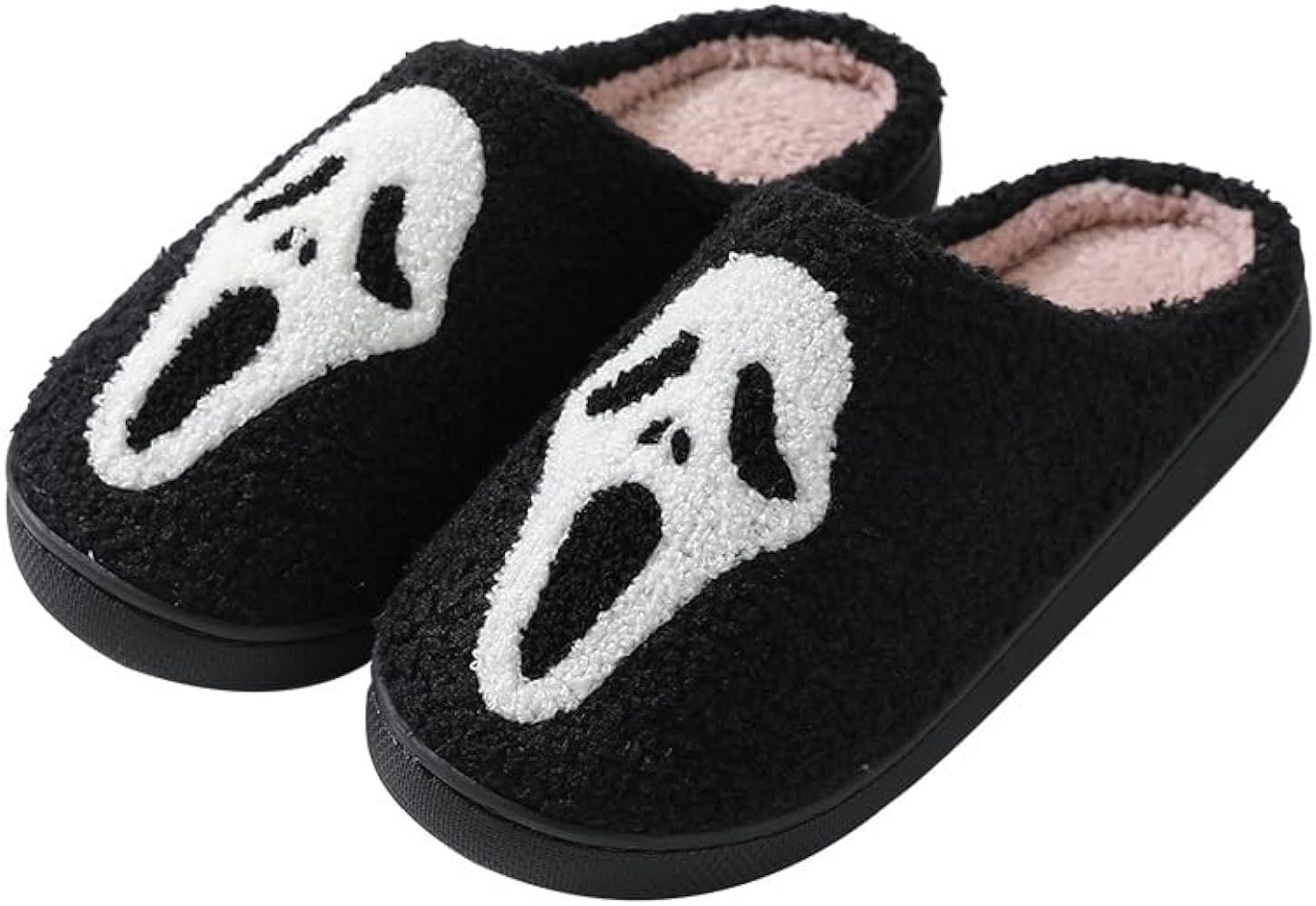 KZQTHH Halloween Skull Slippers Plush Warm Winter Cotton Slippers Couples Indoor Outdoor House Sl... | Amazon (US)