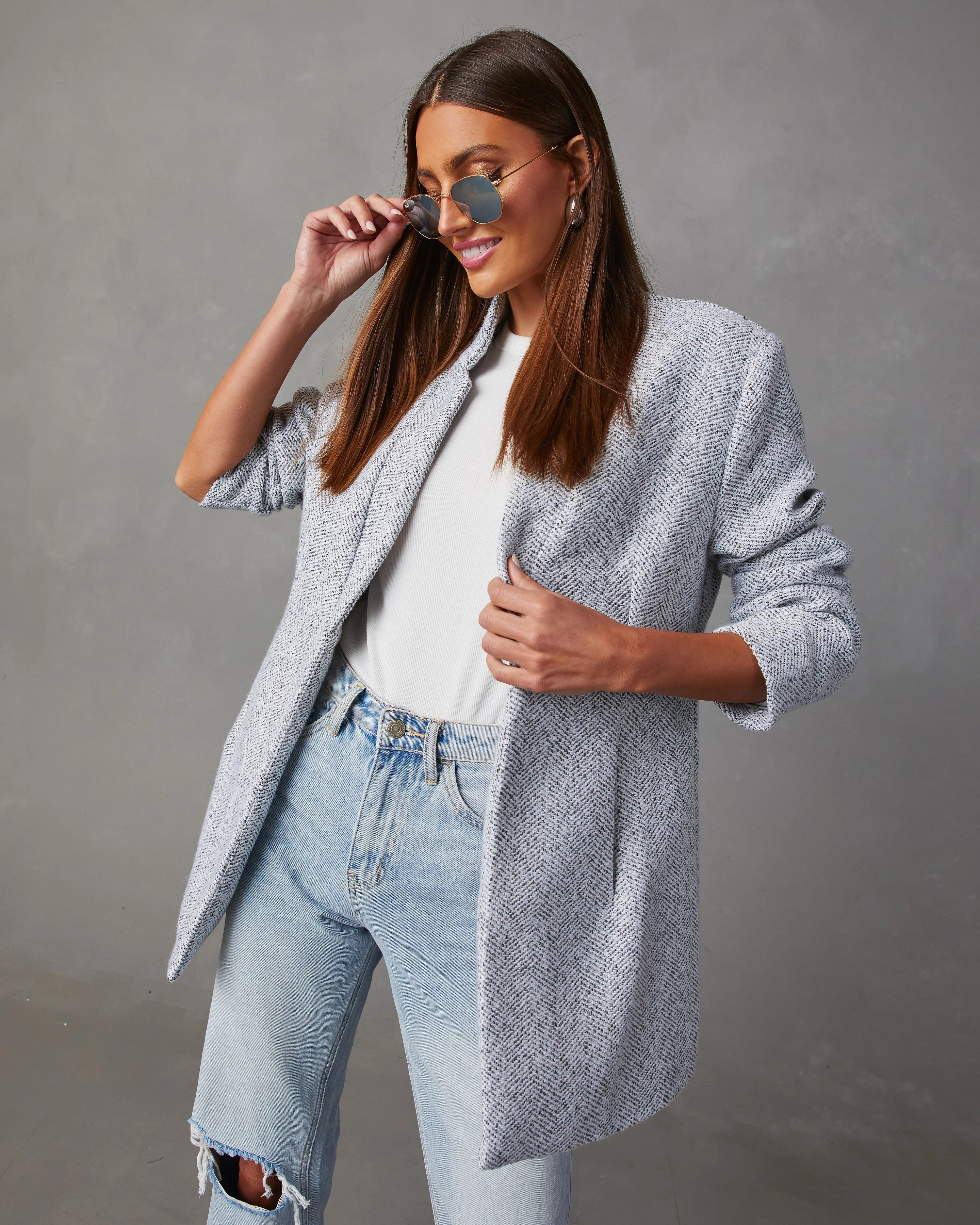 Tayshia Pocketed Coat - Heather Grey | VICI