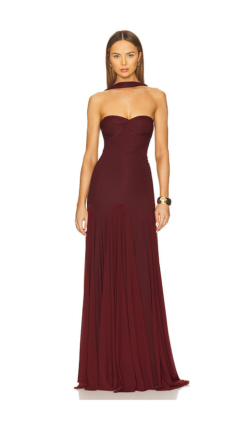 Deme by Gabriella Berta Dress in Burgundy. Size L. Also in M, S, XL, XS. | Revolve Clothing (Global)