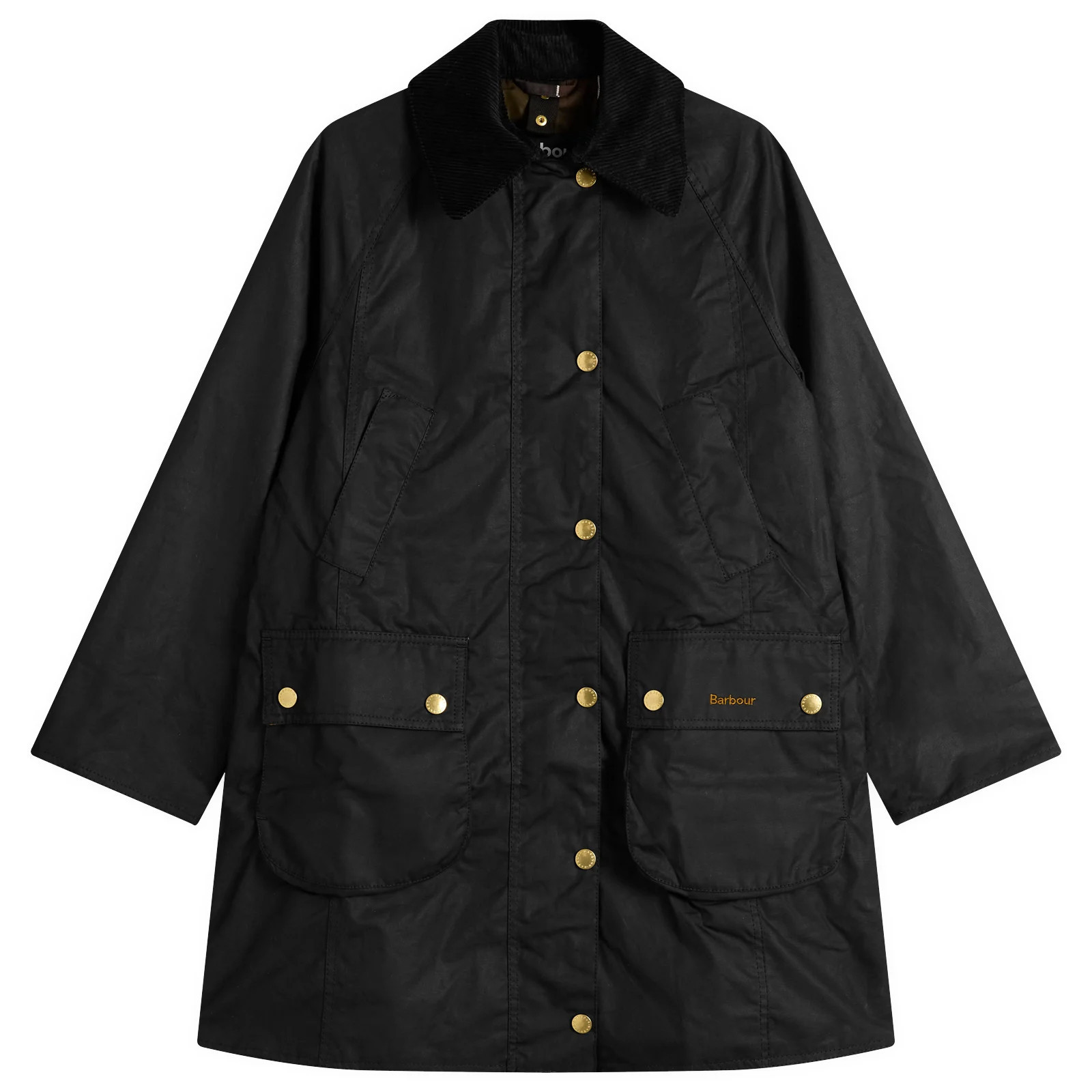 Barbour Women's Long Beadnell Wax Jacket Black/Classic | END. Clothing