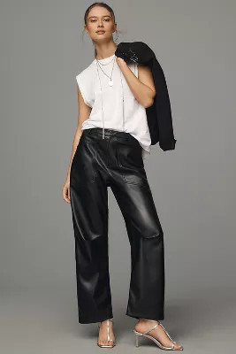Steve Madden Haniel Faux-Leather Barrel Pants | Anthropologie (US)