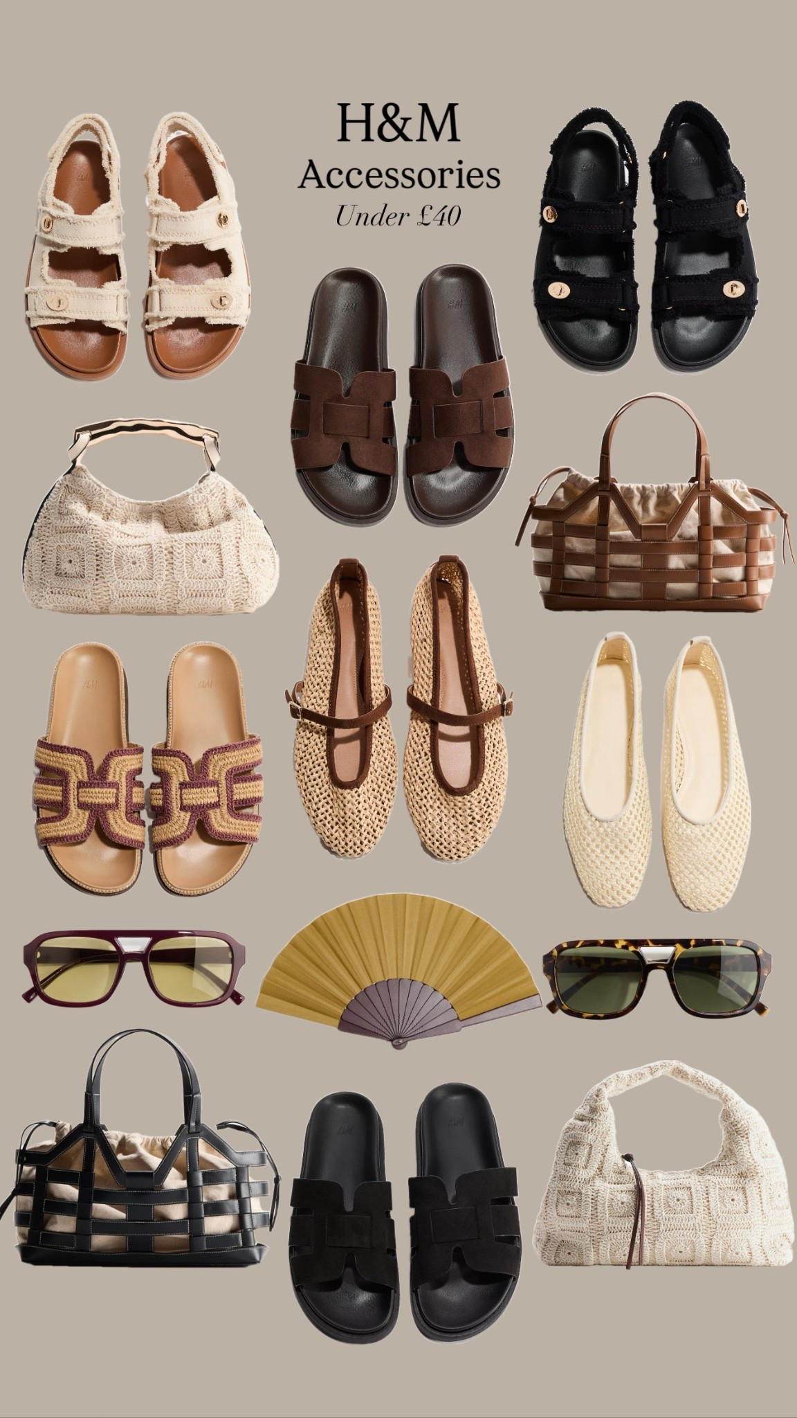 H&M spring summer accessories 

#LTKtravel #LTKshoes #LTKspring