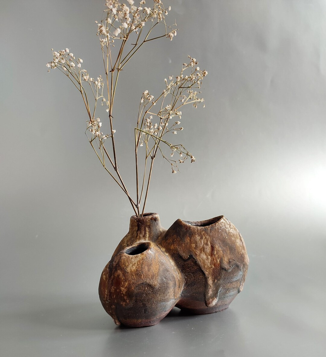 Small Brutalism Vintage Fat Lava Vase Helmut Friedrich Schaeffenacker N 500 Ceramic Ulm W. GERMAN... | Etsy (US)