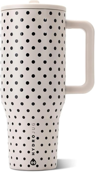 HydroJug Polka Dot Traveler 32oz, Insulated Tumbler, French Vanilla | Amazon (US)