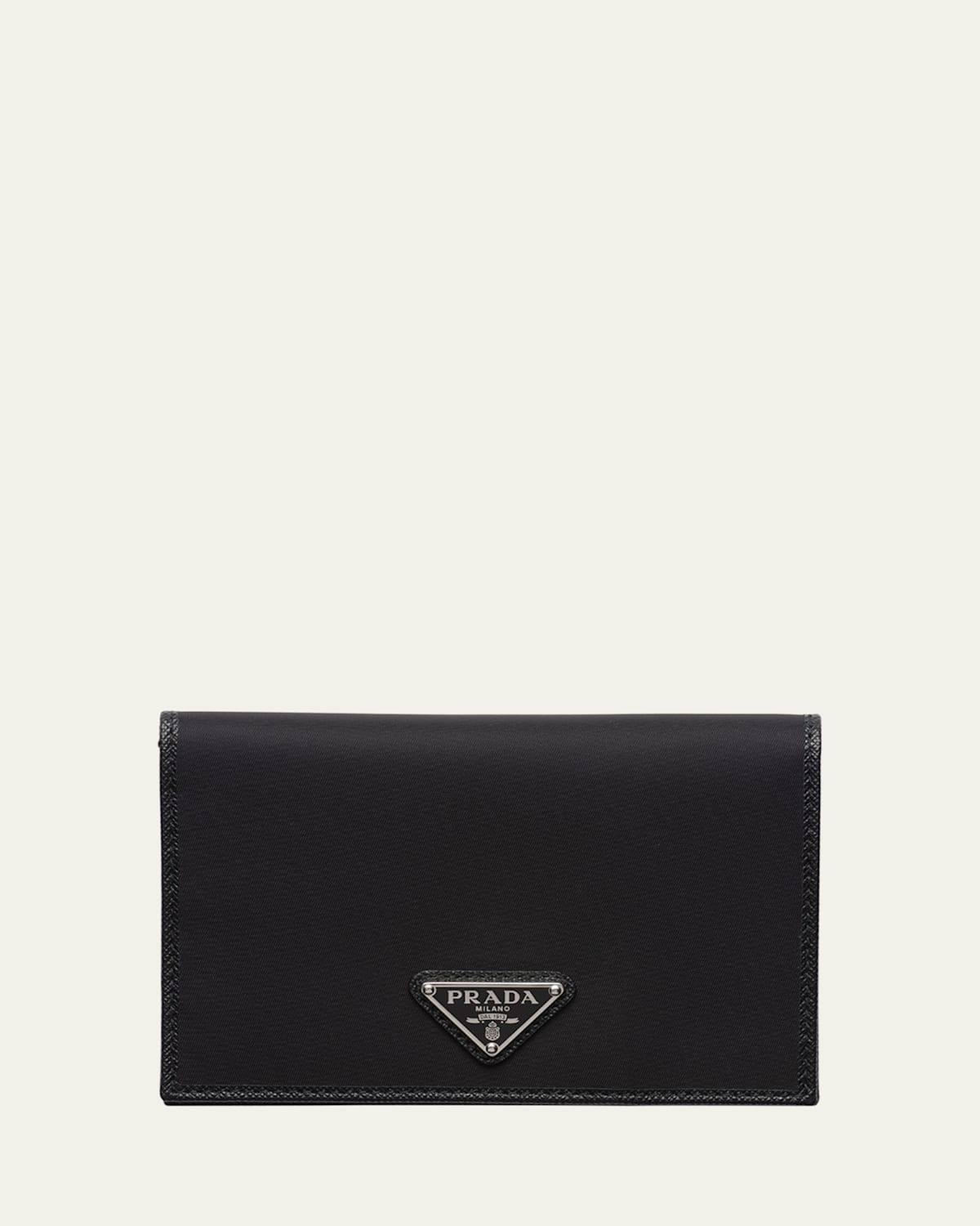 Men's Nylon and Leather Bifold Wallet | Bergdorf Goodman