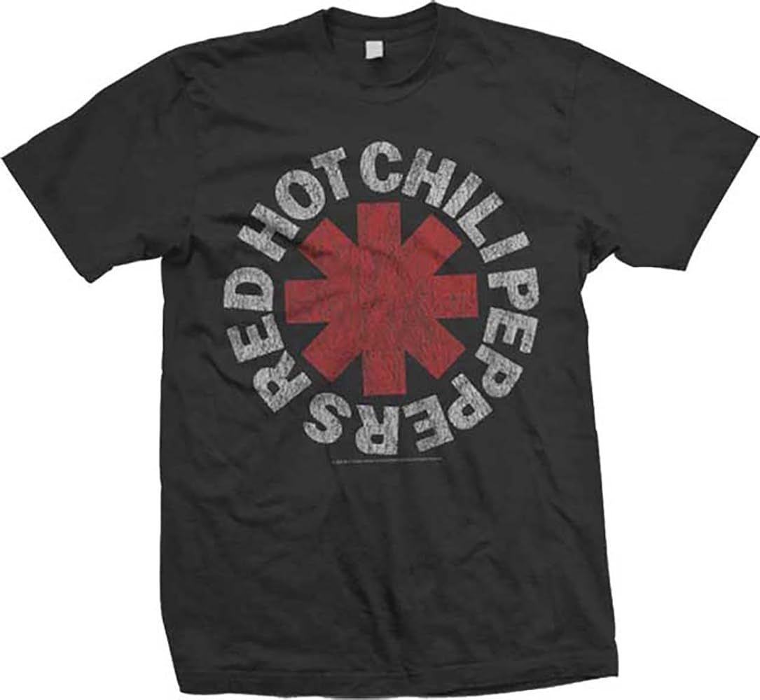 Red Hot Chili Peppers Distressed Men's T-Shirt Black | Amazon (US)
