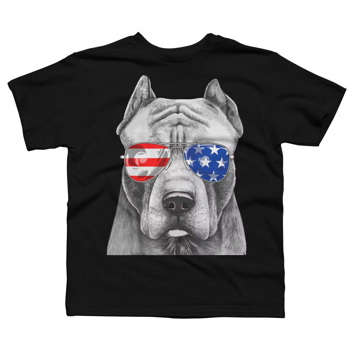 Boy's Design By Humans American Pitbull With Sunglasses By T-Shirt | Target