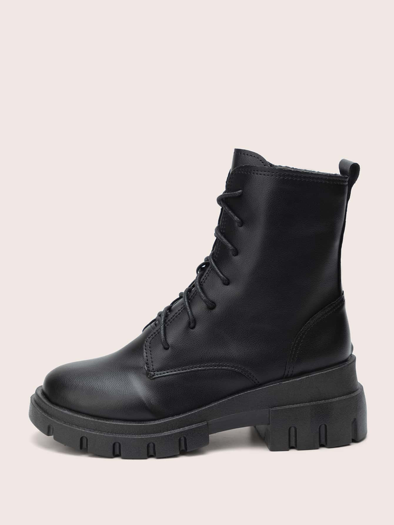 Lace-up Front Combat Boots | SHEIN