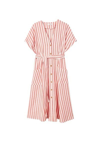 MANGO Striped cotton dress | MANGO (US)
