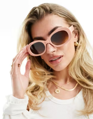 South Beach oval sunglasses in pink | ASOS (Global)