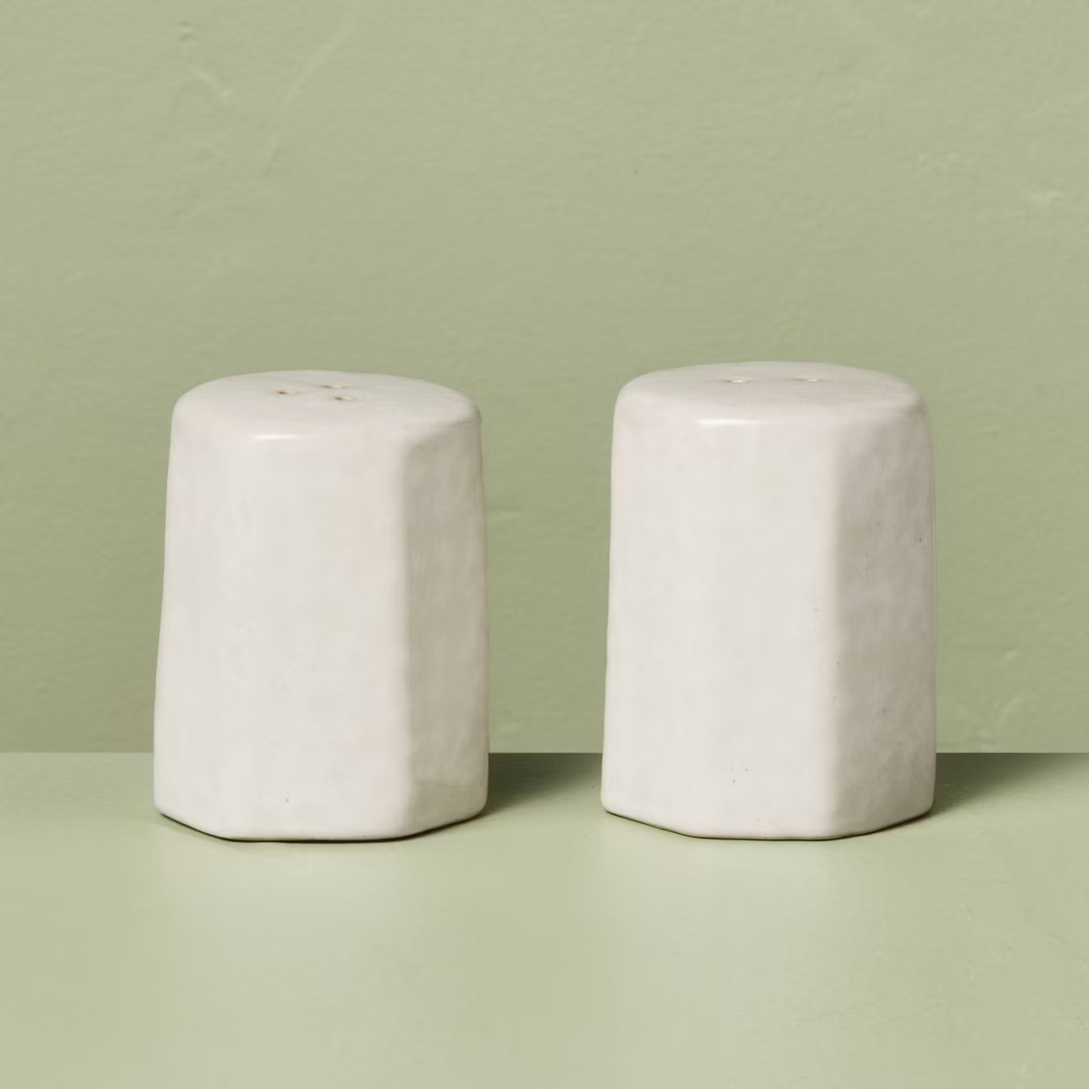 Stoneware Salt and Pepper Shaker Set Sour Cream - Hearth & Hand™ with Magnolia | Target