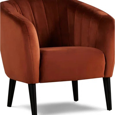 Stunning Burnt Orange - Designed Accent Chair With And Steel Wood Structure, 30X30x32 Inches, 40 Lbs, Tapered Legs Boldly Styled Design Channel , 30 I | Wayfair North America