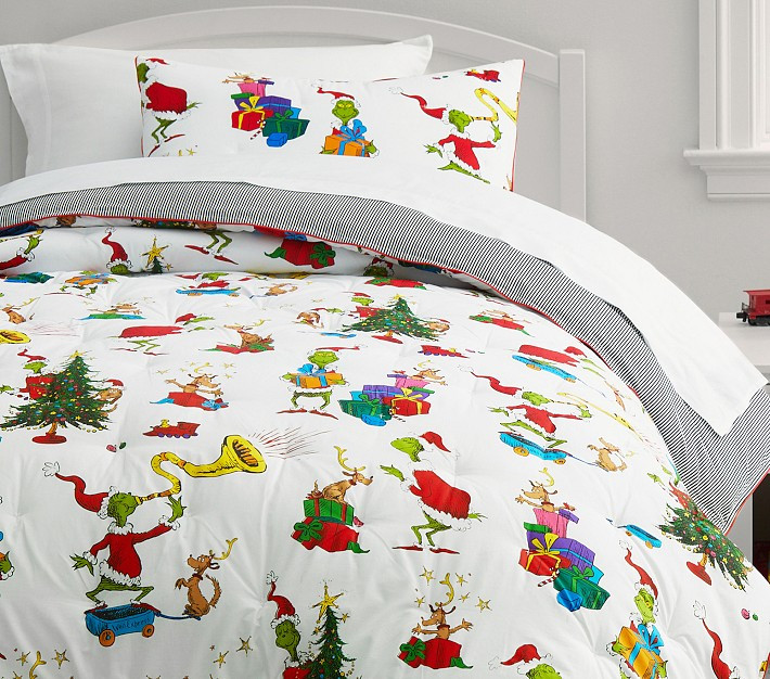 Dr. Seuss's The Grinch™ & Max™ Comforter & Shams | Pottery Barn Kids