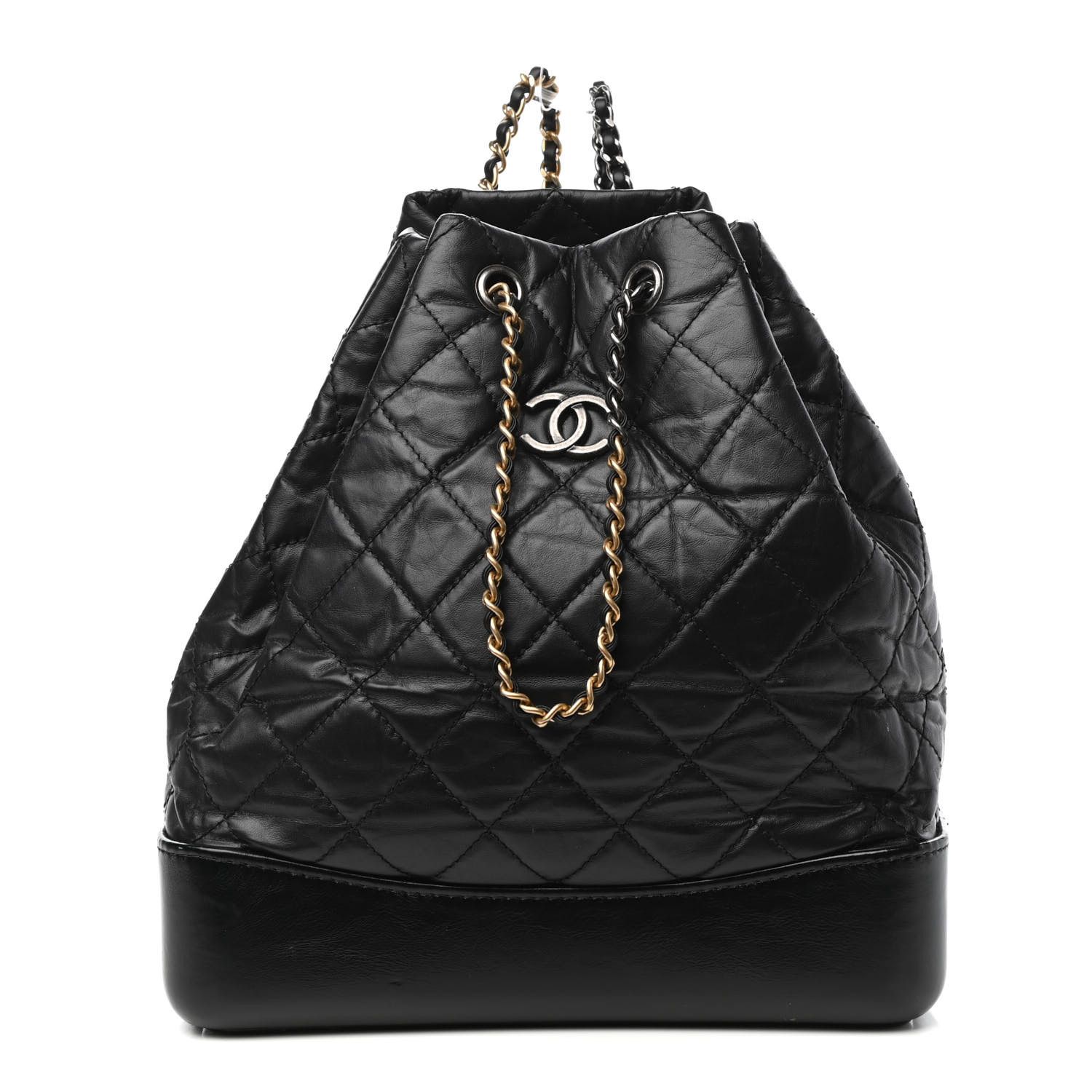 CHANEL

Aged Calfskin Quilted Gabrielle Backpack Black | Fashionphile