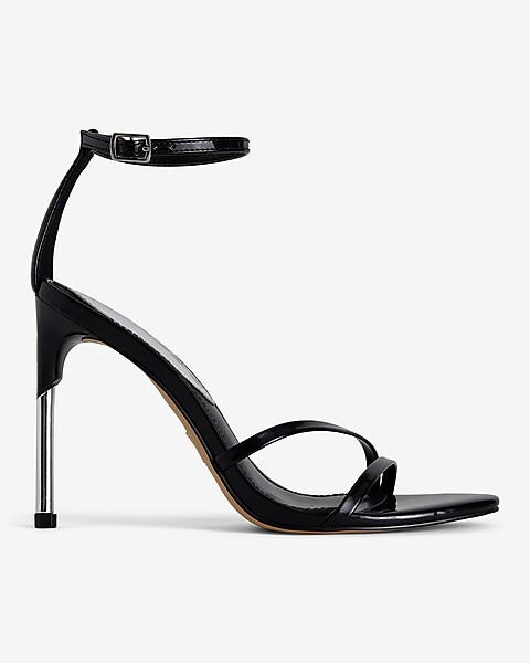 Strappy Gold Thin Heeled Sandals | Express