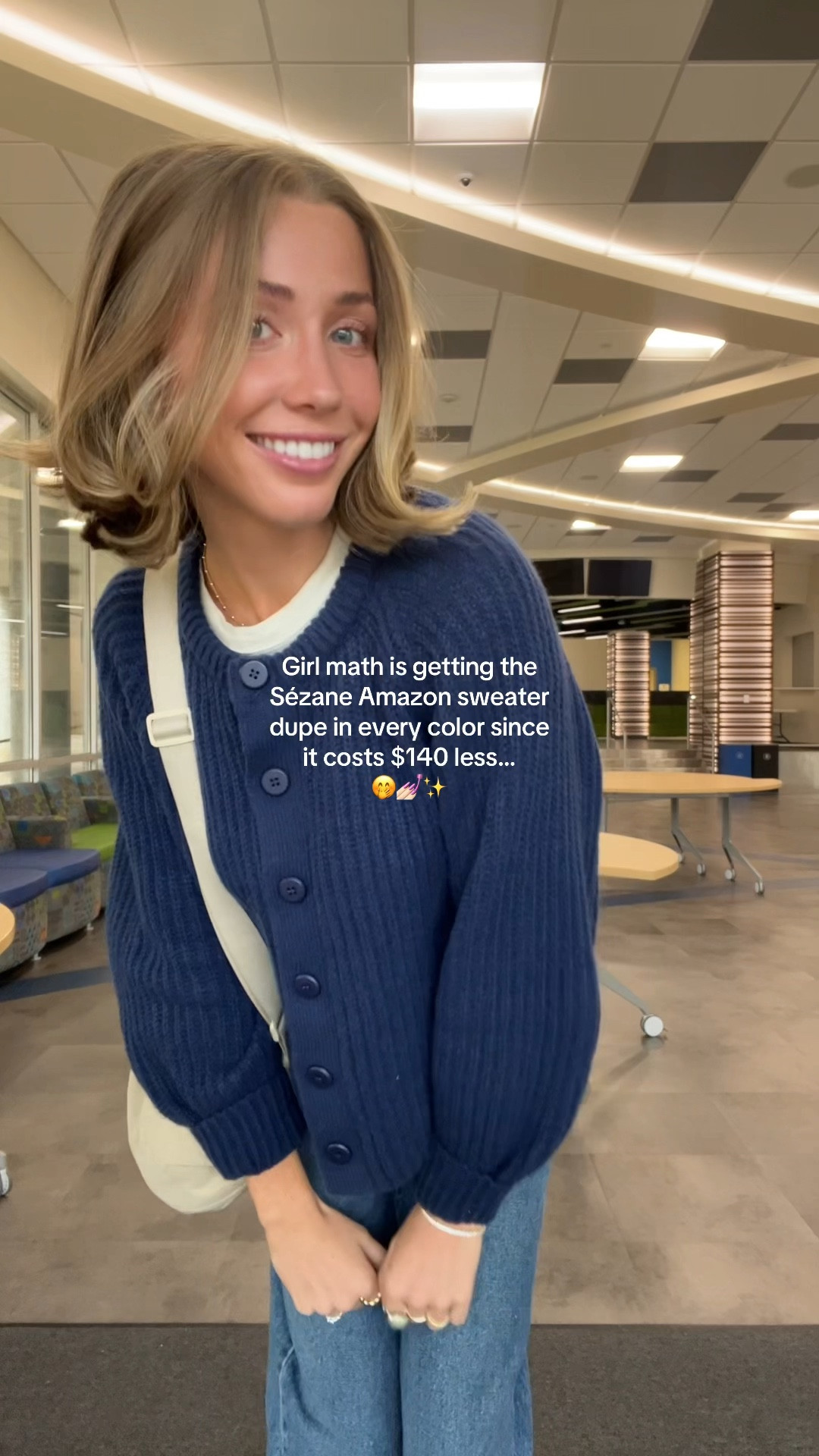 Hands down my most worn sweater this fall + winter!! Everyone always thinks it’s the Sézane one 🤭 wearing a size M! 

#LTKGiftGuide #LTKSeasonal #LTKFindsUnder50